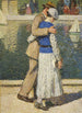 Para idący wzdłuż basenu w Luksemburgu - Henri Martin — widok dzieła