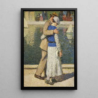 Henri Martin - un couple marchant le long du bassin du Luxembourg.webp