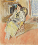 Młoda dziewczyna siedząca w żółtej sukni - Henri Matisse — widok dzieła