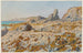 Grève de Pors Lonnec, marée basse, Morgat - Henri Rivière — widok dzieła