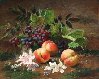 Martwa natura leśna z brzoskwiniami i winogronami - Henri Rousseau — widok dzieła