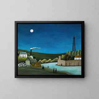 La Seine à Suresnes - Henri Rousseau — oprawiony obraz na ścianie