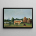 Scena w Bagneux na przedmieściach Paryża - Henri Rousseau — oprawiony obraz na ścianie