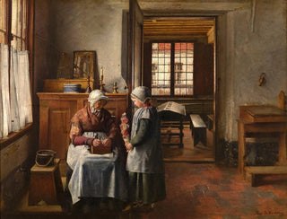 Le Festin des Grands-Mères - Henri de Braekeleer — widok dzieła