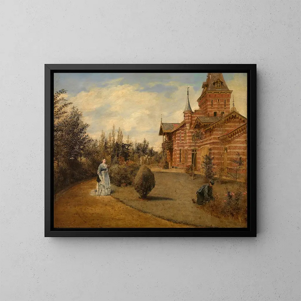 La maison de campagne de Gustave Coteaux - Henri de Braekeleer — oprawiony obraz na ścianie