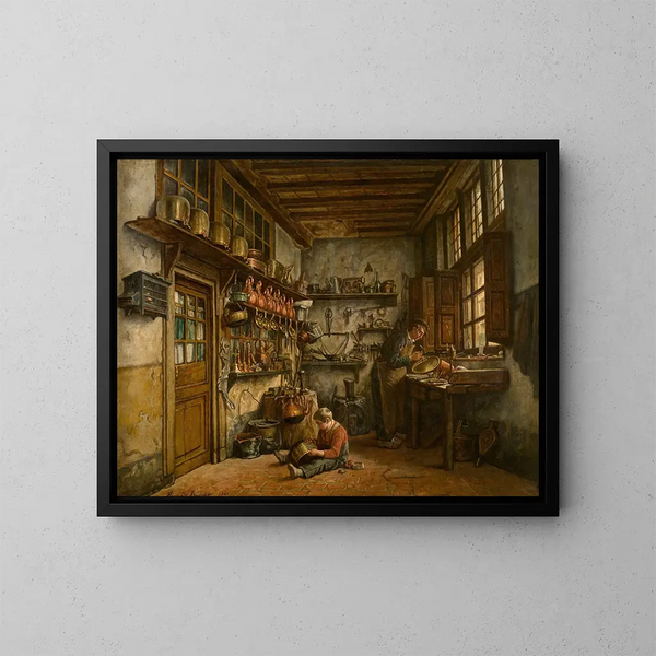 Le Bricoleur - Henri de Braekeleer — oprawiony obraz na ścianie