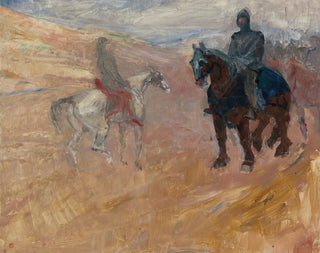 Dwóch rycerzy w zbroi - Henri de Toulouse-Lautrec — widok dzieła