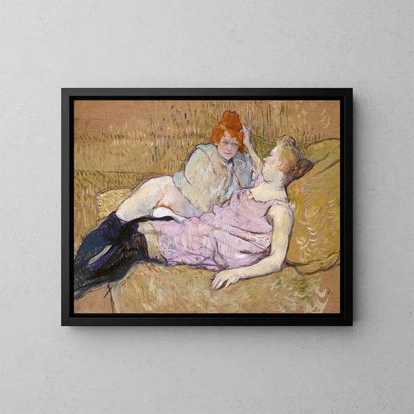 Le Canapé - Henri de Toulouse-Lautrec — oprawiony obraz na ścianie