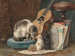 Muzycy - Henriette Ronner-Knip — widok dzieła
