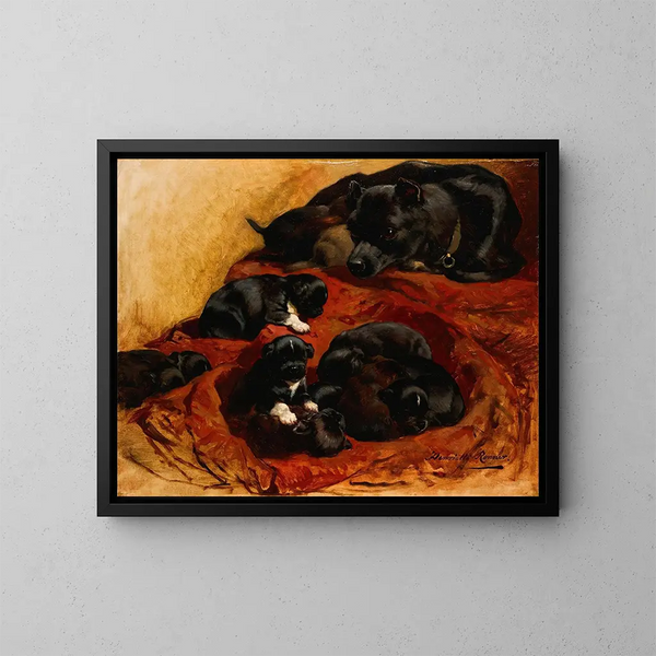 Duma matki - Henriette Ronner-Knip — oprawiony obraz na ścianie