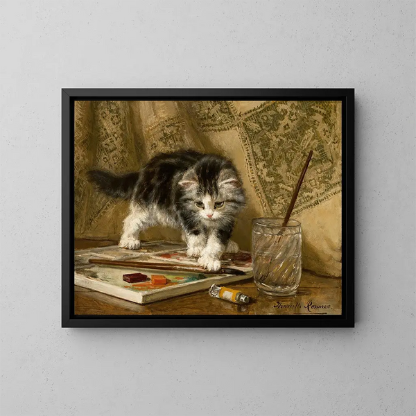 Młody Artysta - Henriette Ronner-Knip — oprawiony obraz na ścianie
