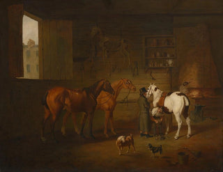 La forge - Henry Bernard Chalon — widok dzieła
