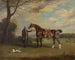 Le palefrenier du comte de Shrewsbury tenant un cheval de chasse - Henry Bernard Chalon — widok dzieła