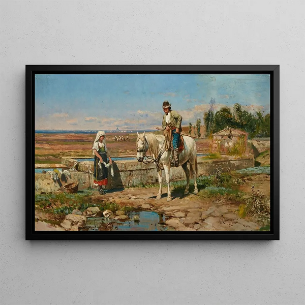 Henry Enrico Coleman - A buttero at the fountain.webp