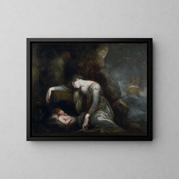 Danaé i Perseusz na Serifos - Henry Fuseli — oprawiony obraz na ścianie