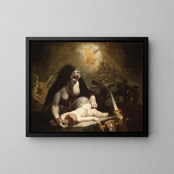 La Sorcière de la Nuit odwiedzająca czarownice z Laponii - Henry Fuseli — oprawiony obraz na ścianie