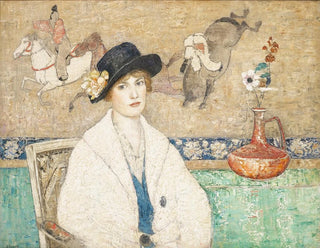 Czarny kapelusz Panny Dorothy Hart - Henry Golden Dearth — widok dzieła