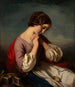 Dziewczyna z martwym ptakiem - Henri Guillaume Schlesinger — widok dzieła