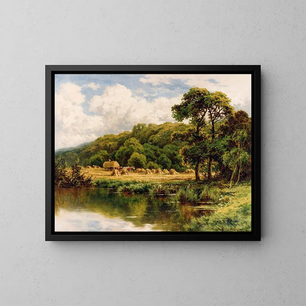 Most Severn w pobliżu Bridgnorth, Shropshire - Henry H Parker — oprawiony obraz na ścianie