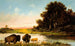 Buffle près de la rivière - Henry Herman Cross — widok dzieła