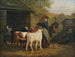 Kobieta wiejska z trzema cielętami - Henry Hetherington Emmerson — widok dzieła