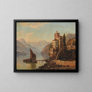 Henry Jackel - Loading barges at a villa Lake Como.webp