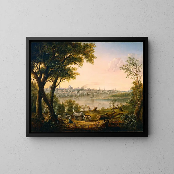 Święty Louis w 1846 roku - Henry Lewis — oprawiony obraz na ścianie