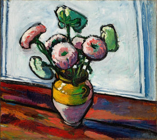 Zinnias - Henry Lyman Saen — widok dzieła