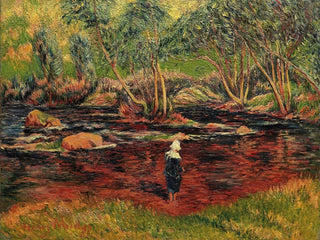 Henry Moret - Bretonne de PontAven les pieds dans la rivire.webp