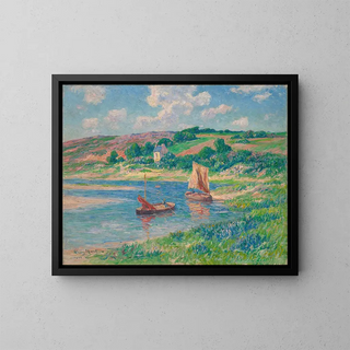 Les Sableurs de Pont-Aven - Henry Moret — oprawiony obraz na ścianie
