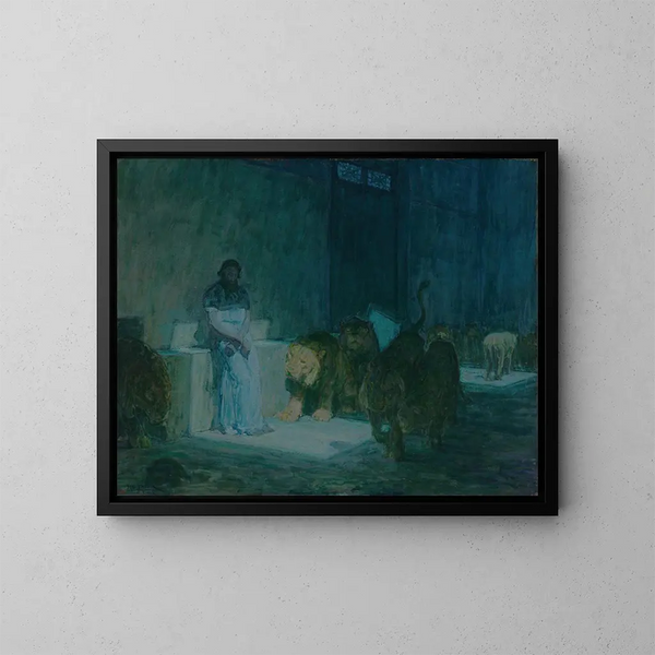 Daniela w jamie lwa - Henry Ossawa Tanner — oprawiony obraz na ścianie