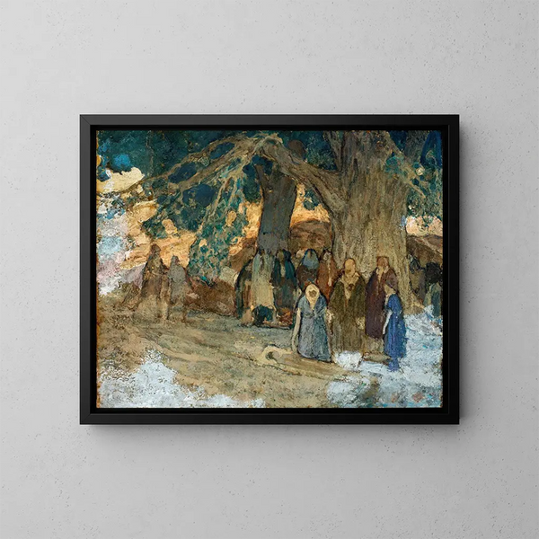 Il a guéri les malades - Henry Ossawa Tanner — oprawiony obraz na ścianie