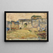 Scena uliczna w Tangerze, architektura z blankami - Henry Ossawa Tanner — oprawiony obraz na ścianie