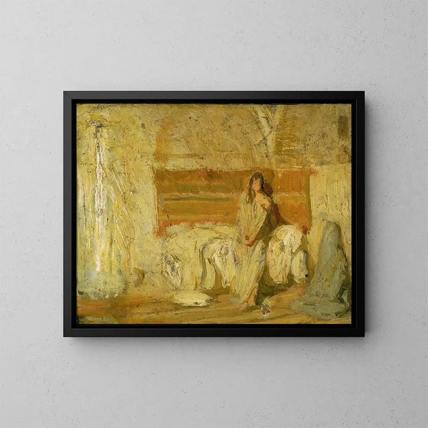 Studium do Zwiastowania - Henry Ossawa Tanner — oprawiony obraz na ścianie