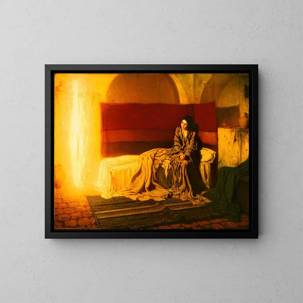 Zwiastowanie - Henry Ossawa Tanner — oprawiony obraz na ścianie