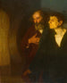 Dwóch uczniów przy grobie - Henry Ossawa Tanner — widok dzieła