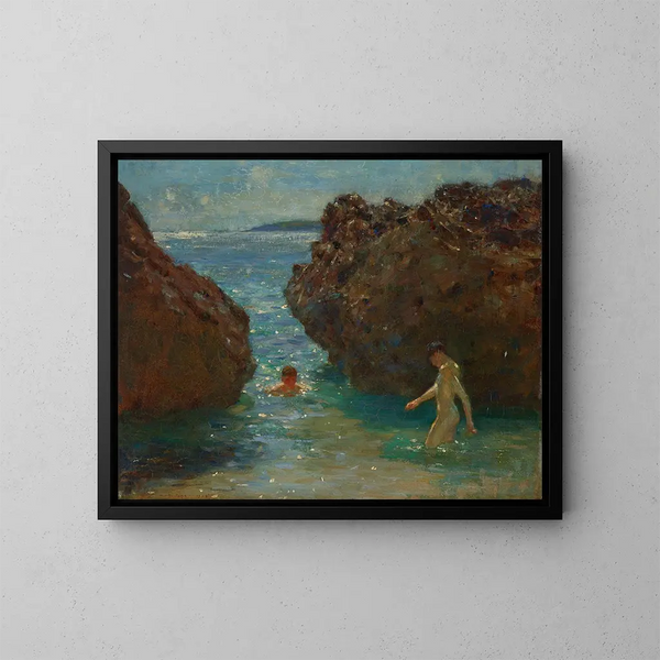 Baigneurs - Henry Scott Tuke — oprawiony obraz na ścianie