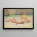 Grupa kąpiących się w południowym słońcu - Henry Scott Tuke — oprawiony obraz na ścianie