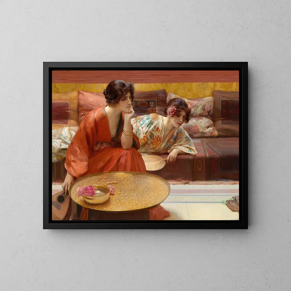 Beztrosze godziny - Henry Siddons Mowbray — oprawiony obraz na ścianie