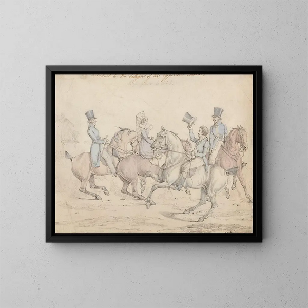 Promenade matinale - Henry Thomas Alken — oprawiony obraz na ścianie