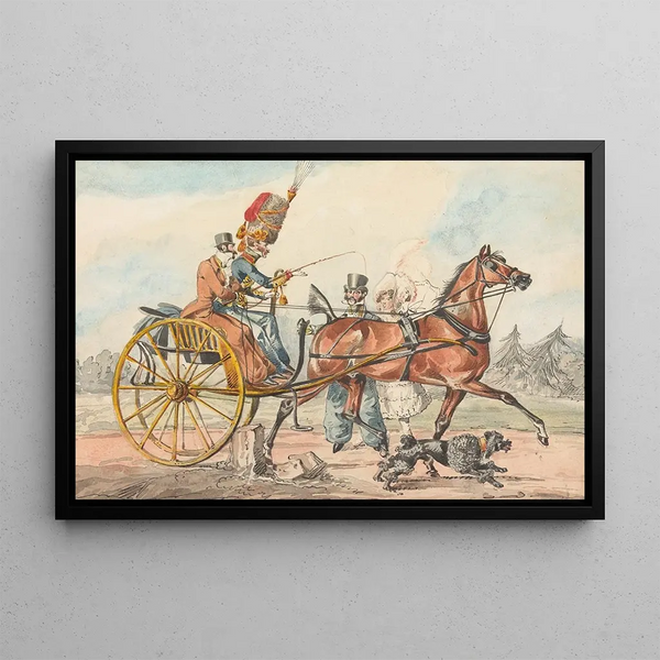 Henry Thomas Alken - Sporting Discoveries or the Miseries of Driving You Discover you Have Overlooked a Small Post on you Whip Hand.webp