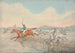 Wyścig z przeszkodami, dwóch jeźdźców pokonujących drewnianą bramę - Henry Thomas Alken — widok dzieła