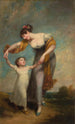 Portret matki i dziecka w pejzażu - Henry Thompson — widok dzieła