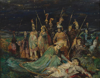 Alexandre płaczący Darius - Henry de Groux — widok dzieła