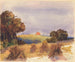 Un champ de maïs au coucher du soleil - Hercules Brabazon Brabazon — widok dzieła