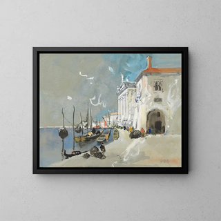 Korony rybne, Chioggia, na południe od Wenecji - Hercules Brabazon Brabazon — oprawiony obraz na ścianie