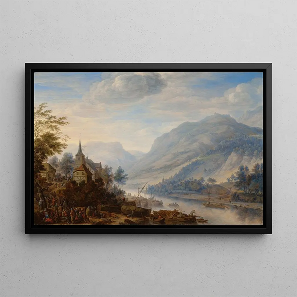 Herman Saftleven - View of the Rhine at Reineck.webp