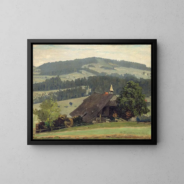 Ferme Ospelehof à Hinterzarten - Hermann Dischler — oprawiony obraz na ścianie