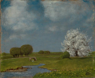 Wiosna nad strumieniem - Hermann Dumler — widok dzieła