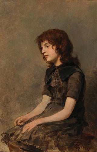 Hermann Giesel - A Young Girl Sitting.webp